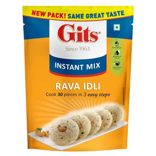 Image of Gits Instant Rava Idli Breakfast Mix, Makes 30 Per Pack, Pure Veg, South Indian Recipe, 500g