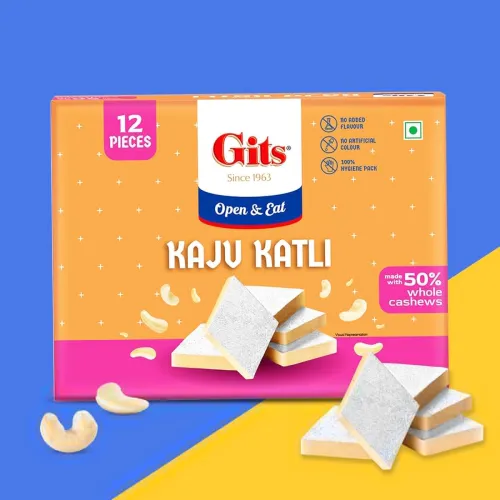 Image of Gits Kaju Katli 125 Gm X 1 Box (12 Pieces)