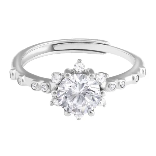 Image of GIVA 925 Silver Zircon Flower Ring