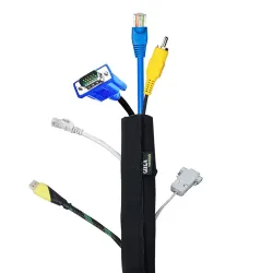 GIZGA ESSENTIALS NEOPRENE CABLE ORGANISER 38CM PACK OF 5