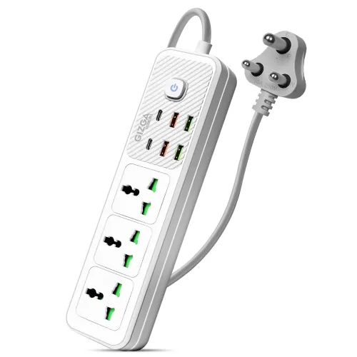 Image of Gizga Essentials Extension Board with USB, 2500W