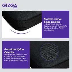 GIZGA Essentials Laptop Bag Sleeve Case Cover Pouch for 15.6 Inch Laptop for Men & Women, Padded Laptop Compartment,