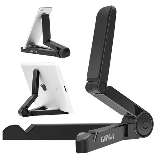 Image of GIZGA ESSENTIALS Portable Tabletop Tablet Stand Mobile Holder, Desktop Stand, Cradle, Dock for iPad, Smartphone, Kindle,