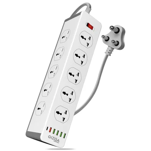 Image of Gizga Essentials Power Extension Board (10 Sockets, 5 USB + Type-C)