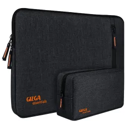 Gizga Essentials 15.6 Inch Laptop Sleeve Case Cover Bag with Extra Pouch & Front Pocket | Slim & Water-Resistant Nylon F