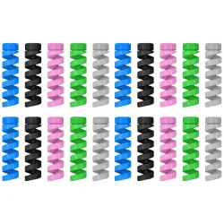 Gizga Essentials Spiral Cable Protector Cord Saver (20 Pack Multi-Color)