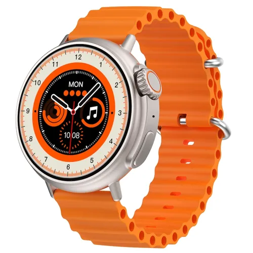 Image of GIZMORE Cult 3.86 CM (1.52) Full HD BT Calling Zinc Alloy Body (Orange)