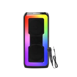 GIZMORE MS530 Play 30W with Karaoke Wired Mic BT Speaker| 6HOUR Play Time| Loud & Clear Stereo Sound| Vivid RGB Lights| 