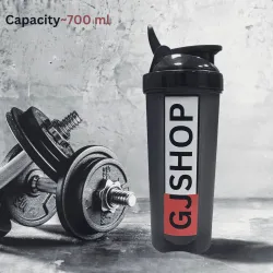 GJSHOP 700 ml Plastic Shaker  (Pack of 1, Black)