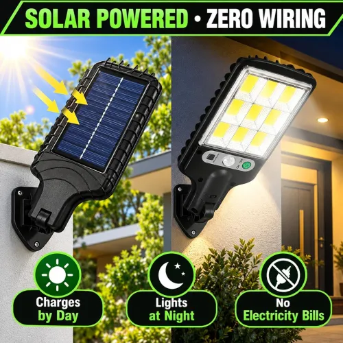 Image of GK ELITE Solar LED Street Light 10000LM IP65 Waterproof Night Illumination