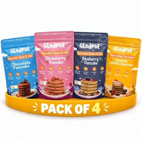 Image of Gladful Pancake Mix | Buy 3 packs, get 1 FREE | Flavours Strawberry, Blueberry