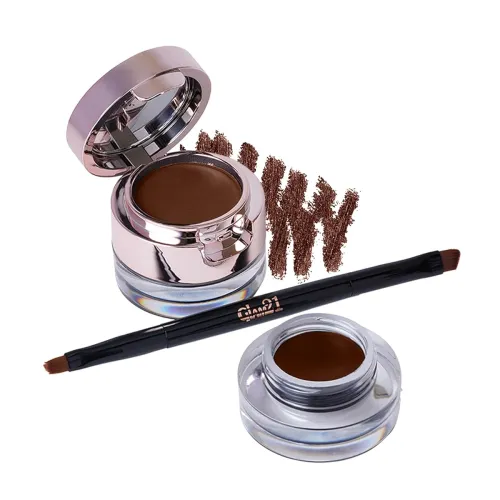 Image of Glam21 2-in-1 Eyebrow & Gel Eyeliner with Brush Intense Brown Color