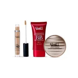 Glam21 Perfect Finish Kit | Concealer, BB Foundation & Duo Finish Compact Powder