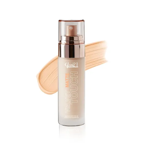 Image of Glam21 Velvet Touch Oil Control Silk Foundation |Waterproof, High Coverage, Velvet Matte Finish,Ultimate Full coverage, 