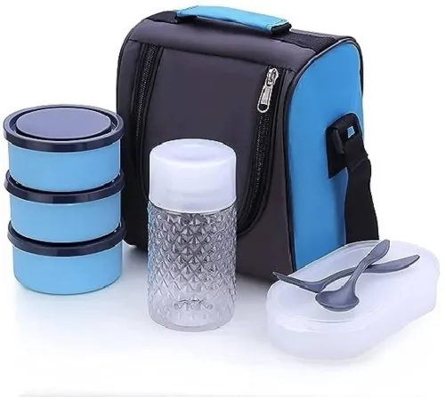 Image of GLAMEXYMART Premium Thermoware Lunch Box 1100ml with Bottle