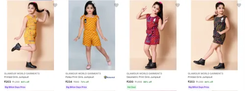Image of Glamour World Garments Kids' Jumpsuits upto 89% Discount