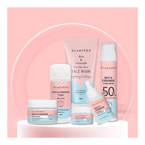 Image of Glamveda 6-Step Skincare Kit – Rice & Ceramide, with Gift Box