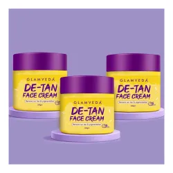Glamveda De-Tan Cream Mask | Tan Vanish Glow Boosting Formula for Glowing Skin 100 gm (Pack of 3) | Reduces Pigmentation