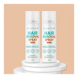 Glamveda Hair Removal Spray for Women & Men (200ml Pack of 2) | Removes Body Tan | Painless & Irritation Free Body Hair