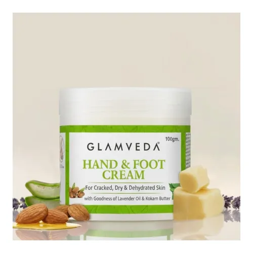 Image of Glamveda Hand & Foot Cream for Dry, Rough Hands & Cracked Heels | Repair and Moisturize | Deep Nourishing Hand & Heel Ca