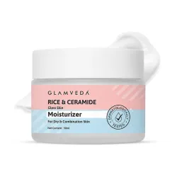 Glamveda Korean Rice & Ceramide Moisturizer Cream For Dry Skin
