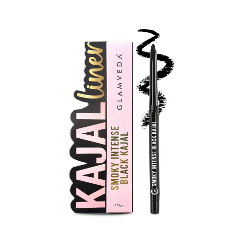 Image of GLAMVEDA Pencil Smoky Intense Black Kajal - 0.35g
