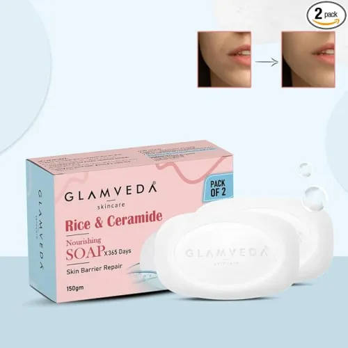 Image of Glamveda Rice & Ceramide Brightening Soap Pack of 2