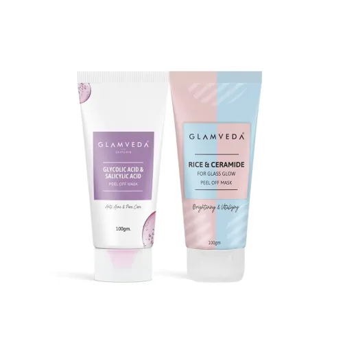 Image of GLAMVEDA Rice & Ceramide Anti Acne Peel Off Face Mask 200ml