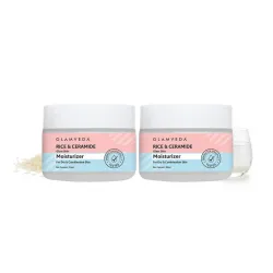 Glamveda Rice & Ceramide Face Moisturizer Cream For Dry & Oily Skin | Skin Barrier Building & Nourishing | Fine Lines Wr