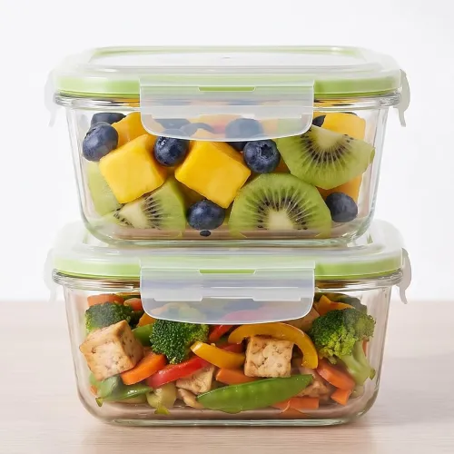 Image of Glass Food Storage Containers Set2 (830ml Each) 