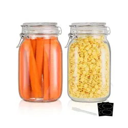 Glass Jars With Airtight Lids Canisters 
