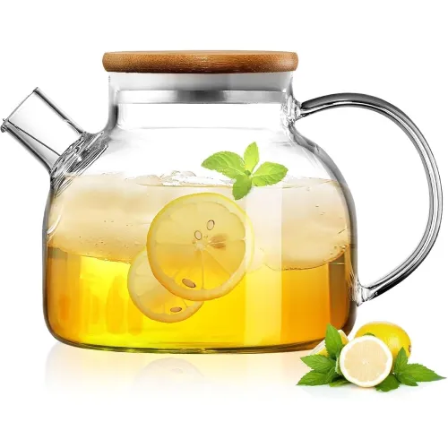 Image of Glass Tea Pot Kettles Stovetop Safe