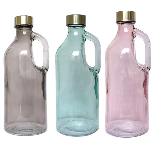 Image of Glass Water Bottle for Fridge with Handle 1000 ml(Random Color) (2)
