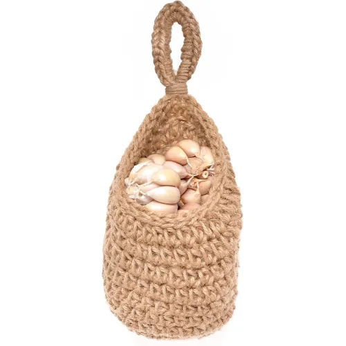 Image of Gleckn Jute Hanging Wall Vegetable Baskets