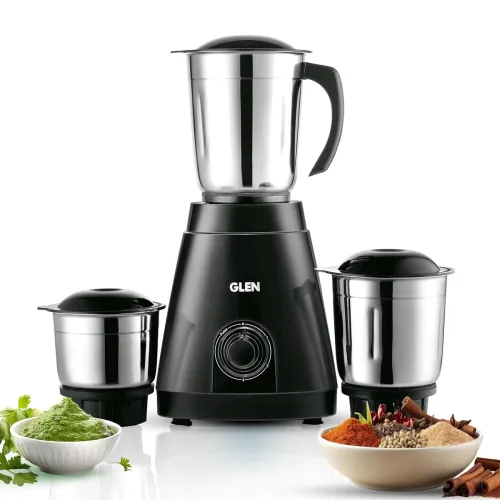 Image of Glen 550 Watt Mixer Grinder (3 Stainless Steel Jars, Black)