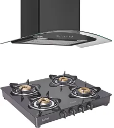 Glen 6063AC60 Auto Clean Chimney + Cooktop