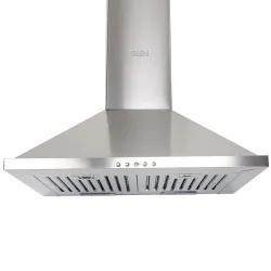Glen 60cm Pyramid Chimney 1000 m³/hr, Baffle Filter, Silver