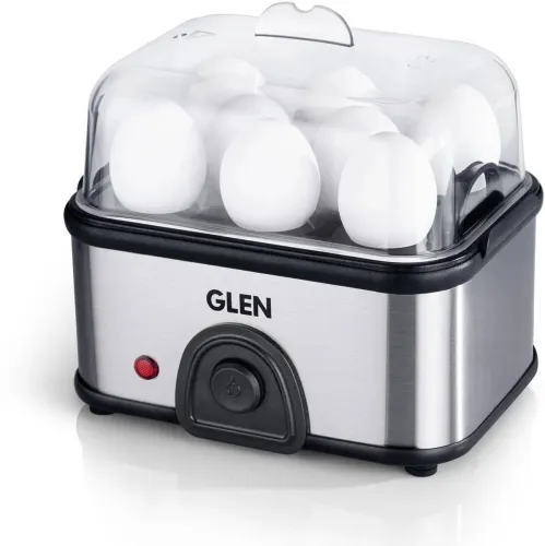 Image of Glen Egg Boiler/Steamer (8 Eggs, 350W, Silver-Black)