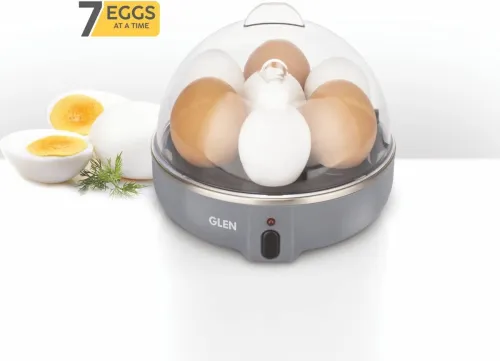 Image of Glen Electric Egg Boiler Machine SA3040EB7 Egg Cooker (Grey, 7 Eggs)
