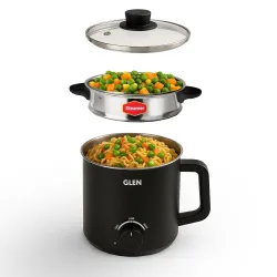Glen Electric Kettle with Steamer 1.5L, 600W