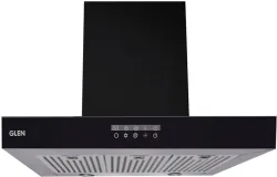 Glen GL 6052 TC 90 BL Wall Mounted Black ,Chimney