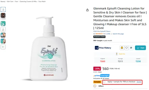 Image of Glenmark Episoft Cleansing Lotion for Sensitive & Dry Skin 125ml