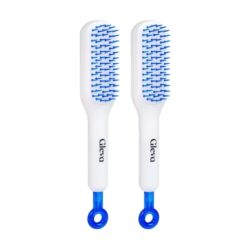 Image of Gleva Self Cleaning Hair Brush Set