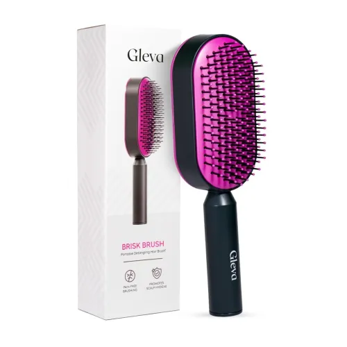Image of Gleva Self Cleaning Hair Brush, Detangling Brush & Scalp Massager, 3D Air Cushion Massager Hairdressing Brush, Airbag Ma