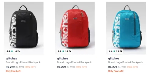 Image of Glitchez Backpacks up to 86% Discount