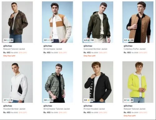Image of Glitchez Men's Jackets Up to 80% Discount