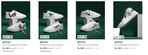 Image of Glitchez Men's Sneakers Starting at ₹269