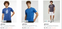 Glitchez Mens T Shirts Starting ₹101