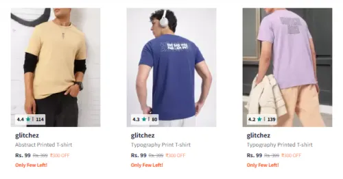Image of Glitchez Men T-shirts Starting @ ₹99