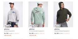 glitchez Mens hoodies at ₹299